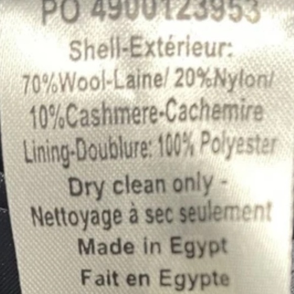 Lauren Ralph Lauren Men's Blue Cashmere Wool Overcoat Coat Jacket Size 38R New - Picture 6 of 7